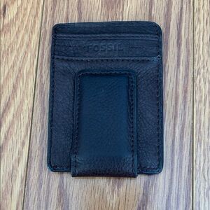 Fossil Brown Leather Money Clip